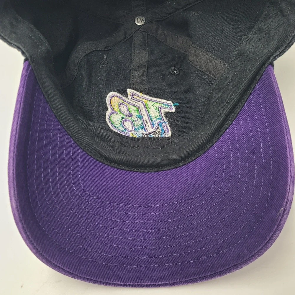 Tampa Bay Devil Rays Hat Strapback 47 Brand Clean Up Black Purple Cooperstown